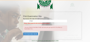 Do you want to know how to reprint JAMB mop up slip 2023/2024 for UTME?